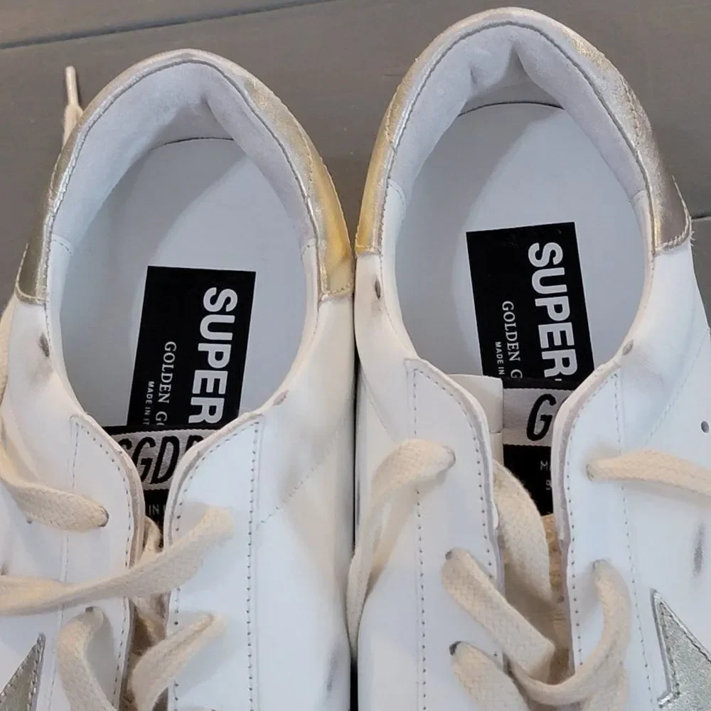 Golden Goose Women's White Leather Super-Star Low-top Sneakers Size 41